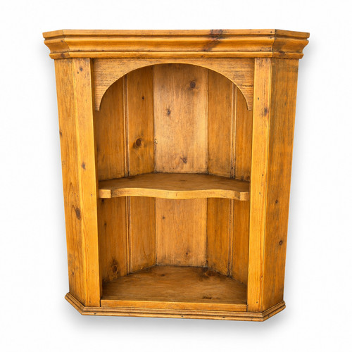Antique pine corner shelf unit - antique,