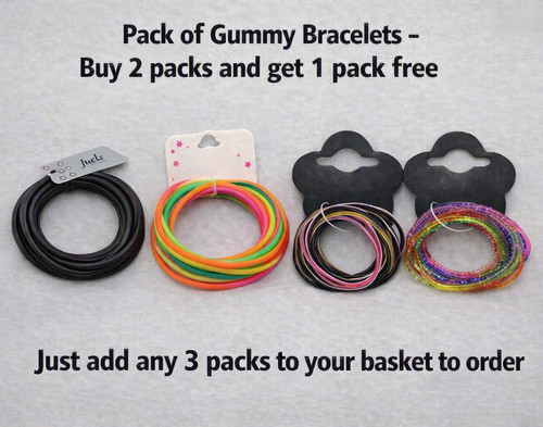 Gummy bands shag bracelets - gummy,