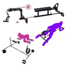 BDSM Bondage Spreader Bar w/Sex Machine Torture Frame Adjustable Cuffs F-Machine