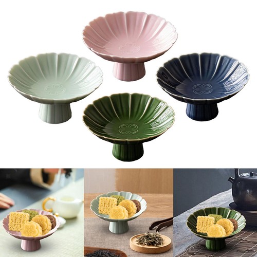 Ceramic footed fruit bowl - ceramic,