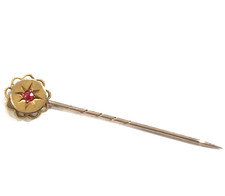 Antique 9ct Gold Stick Pin Or Tie Pin Brooch Gift Boxed