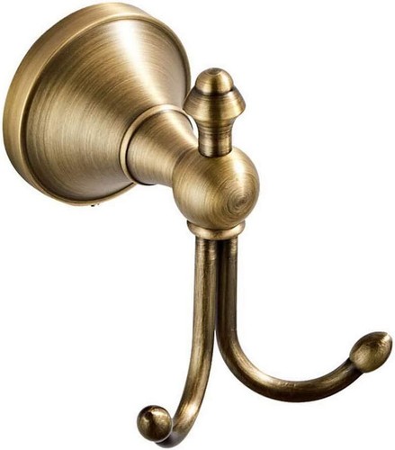 Antique brass towel robe - antique,