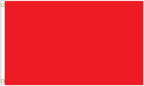 Red polyester flag - red,