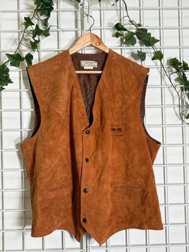 Vintage tan suede leather - tan,