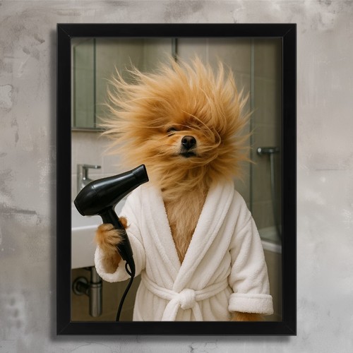 Funny pomeranian dog wall art - wall,