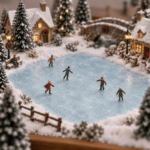 Village ice design sheet - village,