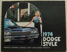 Dodge USA Car Sales Brochure 1974 81-205-0009 Monaco Charger Dart Coronet Wagon