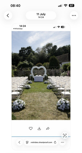 Wedding white floral heart - wedding,