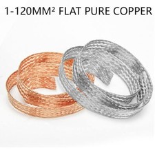 Flat Pure Copper/Tinned Braid