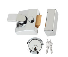 Night latch Narrow 40mm with Cylinder and 2 Keys (Extra Keys can be cut)