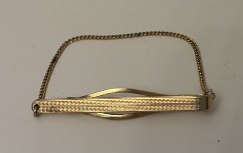 Vintage gold tone tie - tone, clip