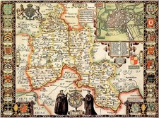 1610 County map of Oxfordshire