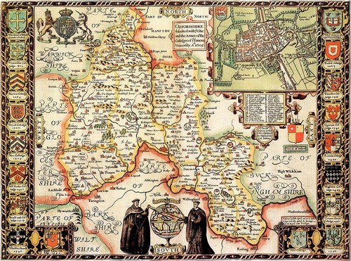 1610 county map oxfordshire - 1610,