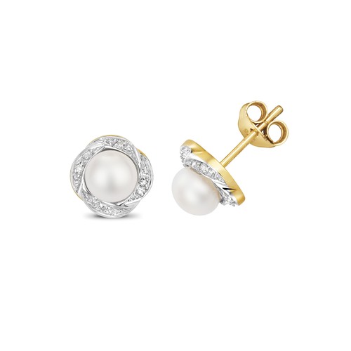 Diamond stud earrings - stud, 9ct