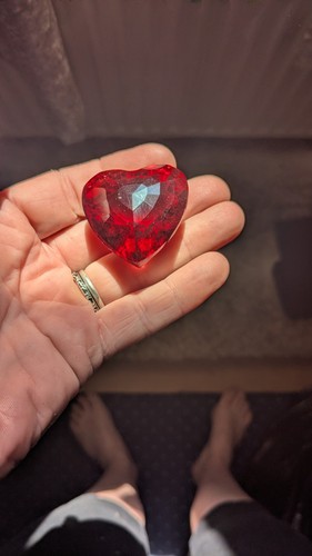 Swarovski crystal heart - crystal,