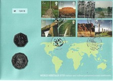 2000 ROYAL MAIL/MINT WORLD HERITAGE SITES 50P/50 CENTS FDC  NO 12419