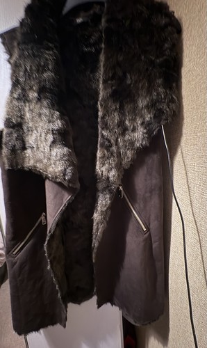 Faux suede gilet - gilet, with
