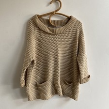 M&S Beige White Textured Wool