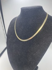 M&S Flat Brick Link Chain Gold