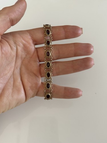 Vintage 9ct yellow - vintage, garnet