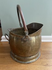 Brass Coal Scuttle Bucket with