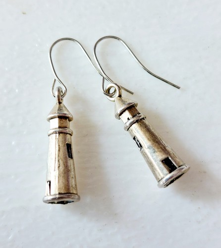 Lighthouse earrings nautical - earrings,