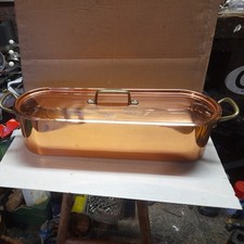 copper fish kettle poacher poisson quality french country kitchen chef cook bake