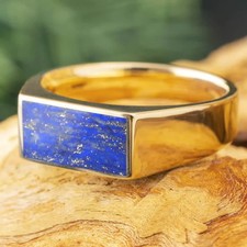 Blue Signet Ring with Lapis
