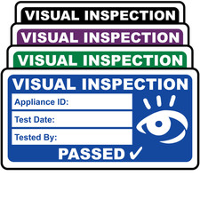 4th Edition Visual Inspection Labels for Portable Appliance Testing (PAT / EET)