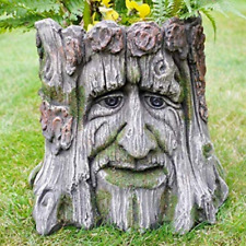 Tree man plant pot sculpture Concrete planter statue Stone tree stump plant pot