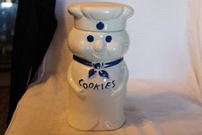 Pillsbury Dough Boy Cookie Jar Ceramic 1973 10.5" Tall Poppin Fresh Vintage