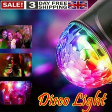 Party Disco Ball Light LED Stage Magic RGB Rotat Lights Club Decor Night Lamp UK