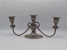 Falstaff 1950s Heavy Silver Plated Triple Candelabra