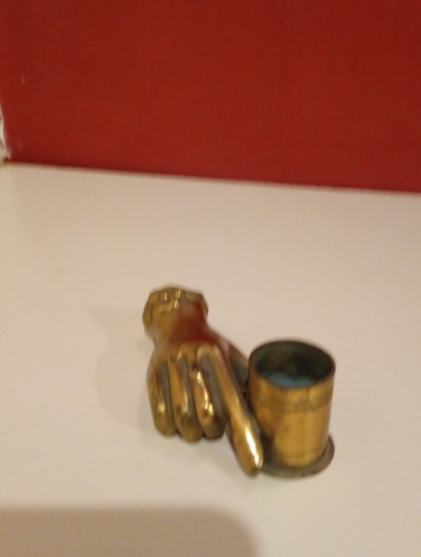 Brass match holder - match,