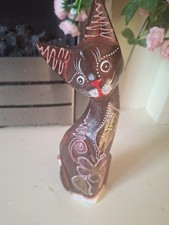 Wooden Hand Carved Cat