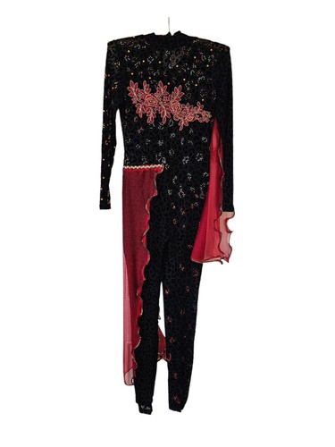 Black burgundy red dance - black, &