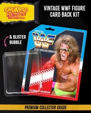 WWF Ultimate Warrior Card Back Custom Kit 4.5” Vintage Hasbro Wrestling Figures