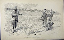 Antique Print *2947 Hunting Sport Birds 1889 Art Shooting Charles Lancaster