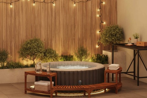Half round hot tub surround - half,