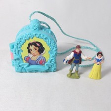 Disney Snow White Polly Pocket Compact Locket Play Set & Figures Vintage Mattel