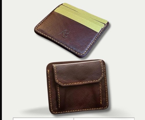Minimalist leather wallet - wallet, |