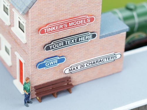 Model railway station - railway, wall