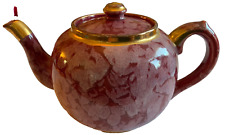 Sudlow’s Burslem Vintage Burgundy Teapot With Gold Trim Large Fabulous