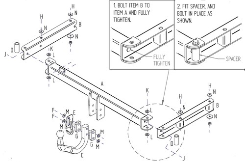 Towtrust swan neck - swan, automotive
