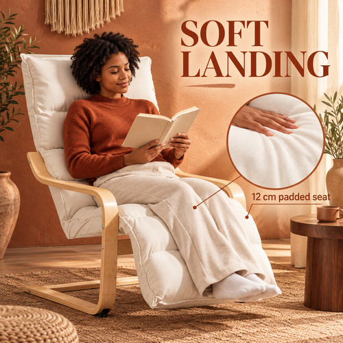 Rocking lounge chair cream - lounge,