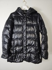 Uniqlo womens  shiny down hooded puffer coat size M