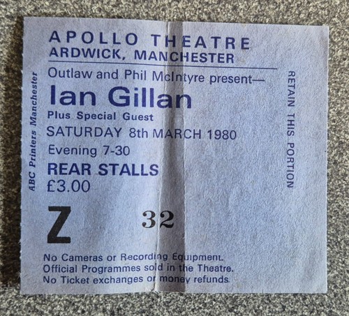 Used concert ticket - *, ian