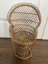 Vintage Wicker Peacock Chair