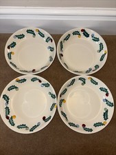 Emma Bridgewater Polka Holly Pasta Bowls Brand New. 1st Quality