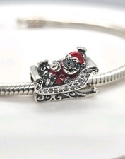 🩷 Santa Sleigh Bead Charm S925 Genuine Sterling Silver 🩷 